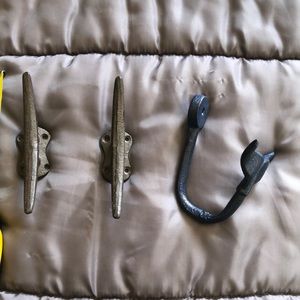3 cast iron nautical wall hooks. New never used